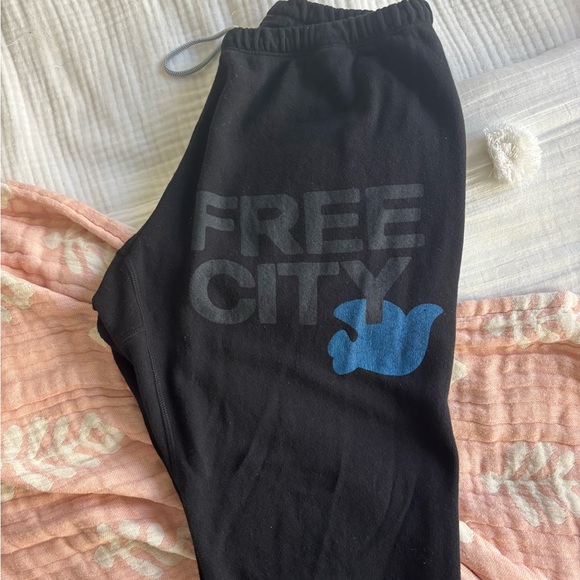 Freecity Black Joggers with Blue Accent - Picture 1 of 2